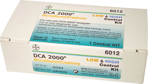 DCA 2000 Microalbumin/kreatinin kontroll