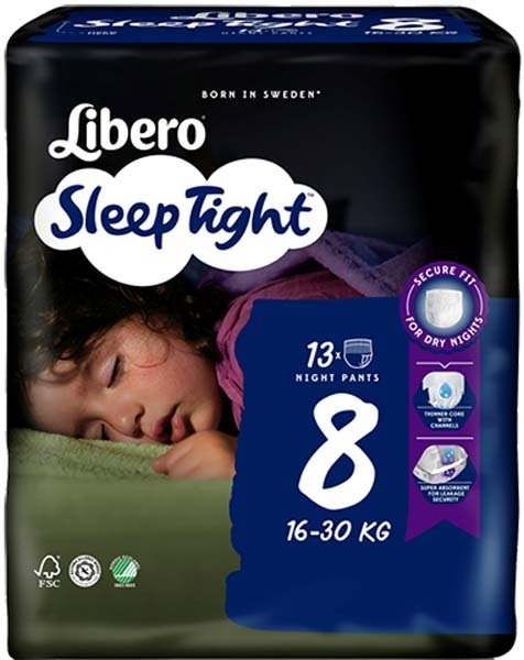 Bleie barn Libero Sleep Tight 8 13pk