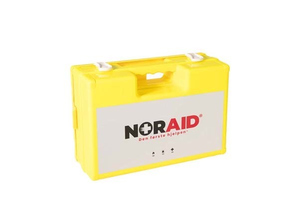 Førstehjelp NorAid koffert m/innhold medium, Gul
