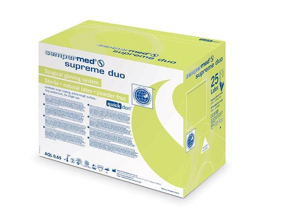 Handske op Sempermed Supreme 5,5 steril latex naturvit