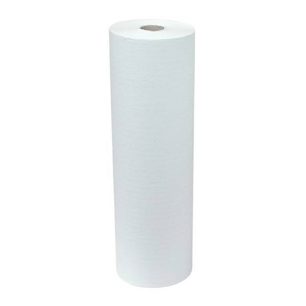 Legebenkpapir 1-lags, Klinion, hvit, PE belagt, perforert 50 x 50 cm